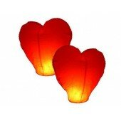 Китайский небесный бумажный фонарик Сердце